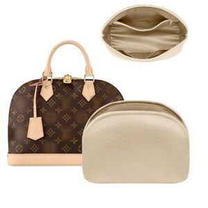 NEW 100% Silk Bag Organizer for Alma PM, Beige, PRICE FINAL